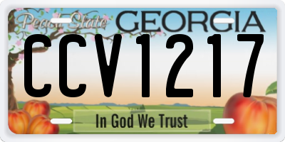 GA license plate CCV1217