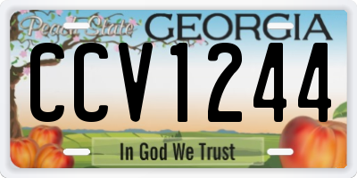 GA license plate CCV1244