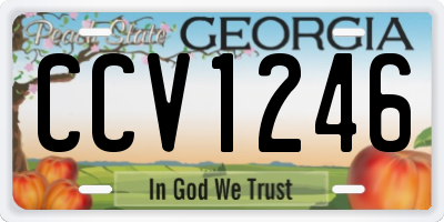 GA license plate CCV1246