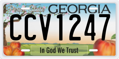 GA license plate CCV1247