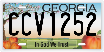 GA license plate CCV1252