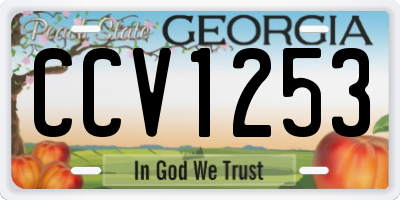GA license plate CCV1253