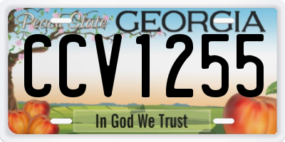 GA license plate CCV1255