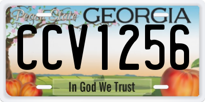 GA license plate CCV1256