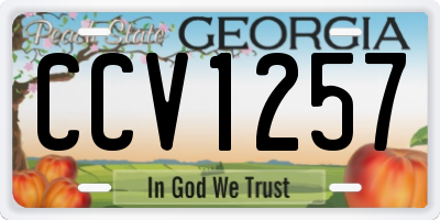 GA license plate CCV1257