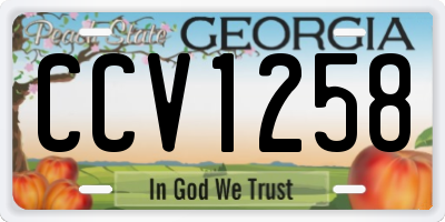 GA license plate CCV1258