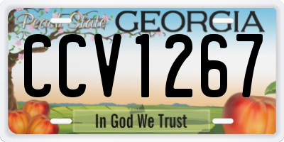 GA license plate CCV1267