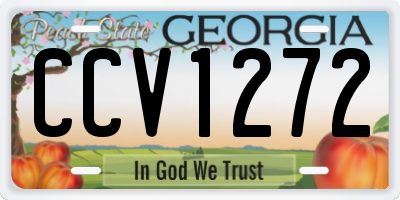 GA license plate CCV1272