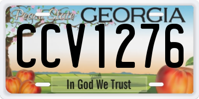 GA license plate CCV1276