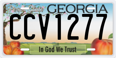 GA license plate CCV1277