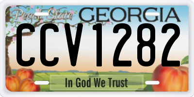 GA license plate CCV1282