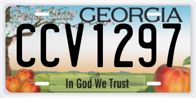 GA license plate CCV1297