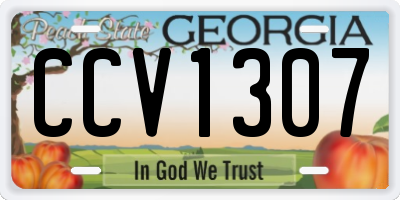 GA license plate CCV1307