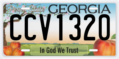 GA license plate CCV1320