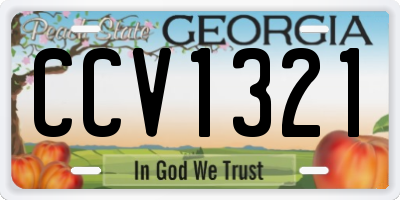 GA license plate CCV1321