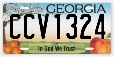 GA license plate CCV1324
