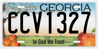 GA license plate CCV1327