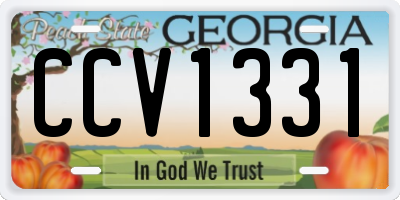 GA license plate CCV1331