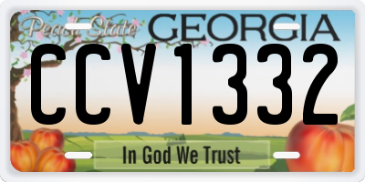 GA license plate CCV1332