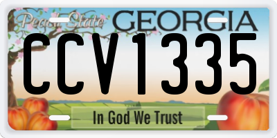 GA license plate CCV1335