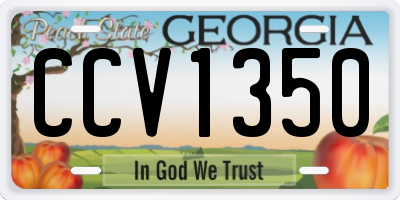 GA license plate CCV1350