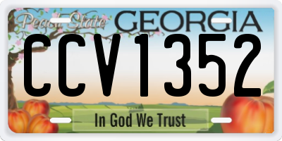 GA license plate CCV1352
