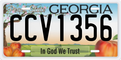 GA license plate CCV1356