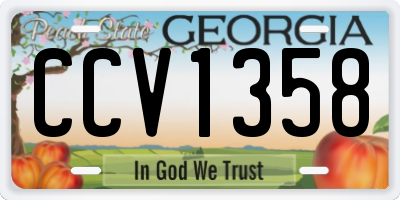 GA license plate CCV1358