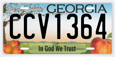 GA license plate CCV1364