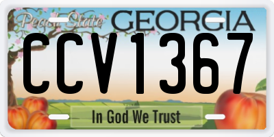GA license plate CCV1367