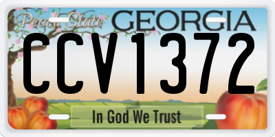 GA license plate CCV1372