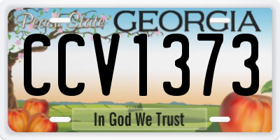 GA license plate CCV1373