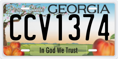 GA license plate CCV1374