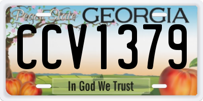 GA license plate CCV1379