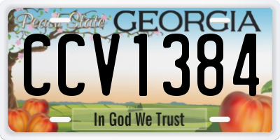 GA license plate CCV1384