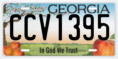 GA license plate CCV1395