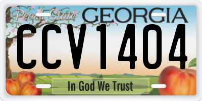 GA license plate CCV1404