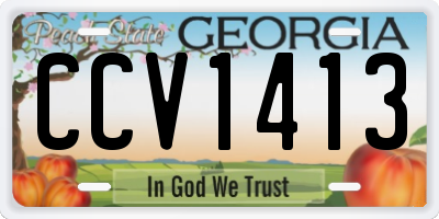 GA license plate CCV1413