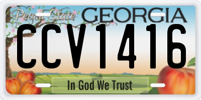 GA license plate CCV1416