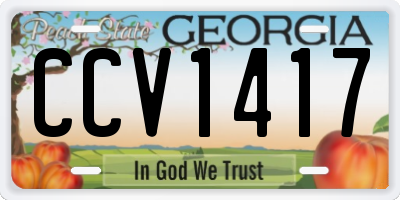 GA license plate CCV1417