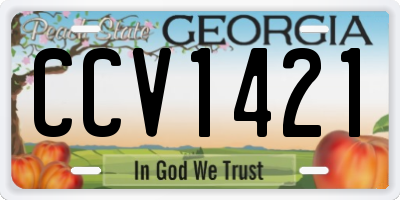 GA license plate CCV1421
