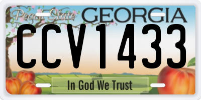 GA license plate CCV1433