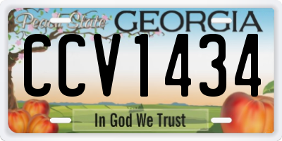 GA license plate CCV1434