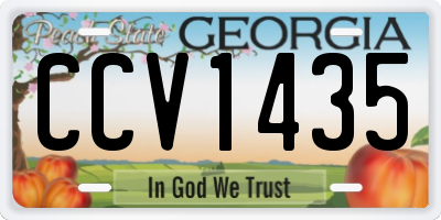 GA license plate CCV1435