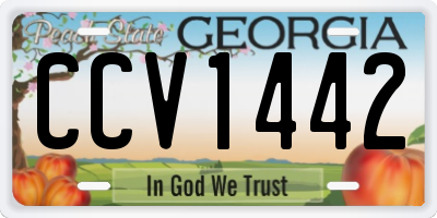 GA license plate CCV1442