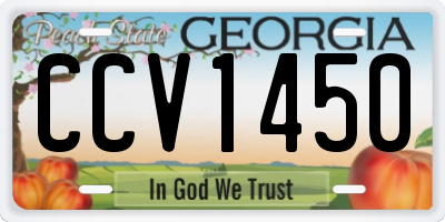 GA license plate CCV1450