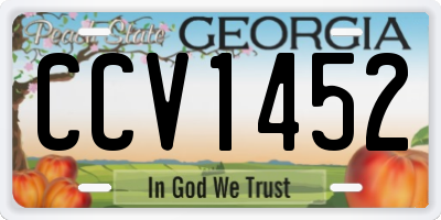 GA license plate CCV1452
