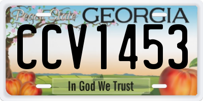 GA license plate CCV1453