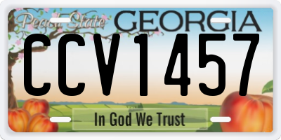 GA license plate CCV1457