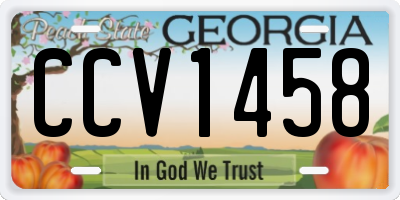 GA license plate CCV1458